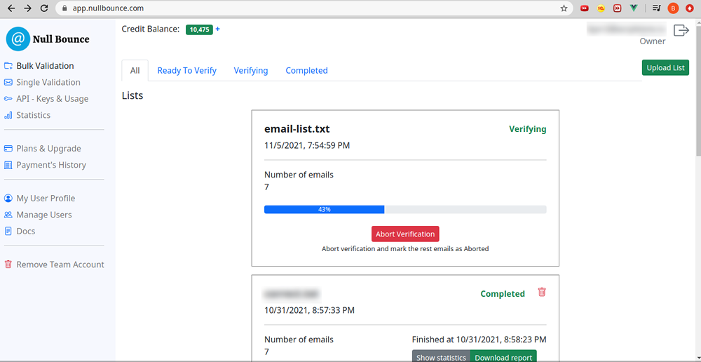 verification in progress